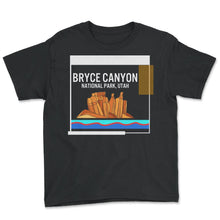 Load image into Gallery viewer, Bryce Canyon National Park Shirt, Southwest Utah ESTD 1928 Tee, Rock - Youth Tee - Black
