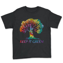 Load image into Gallery viewer, Save the Planet Shirt, Keep it Green, Earth Lover Tees, Save The - Youth Tee - Black
