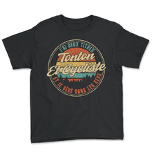 Load image into Gallery viewer, J'ai Deux Titres Tonton Et Cycliste Et Je Gère Dans Les Deux Humour T - Youth Tee - Black
