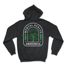 Load image into Gallery viewer, Mental Health Awareness Shirt, Green Ribbon Butterfly Tree Support - Hoodie - Black
