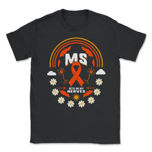Load image into Gallery viewer, MS Awareness Shirt Gets On My Nerves Multiple Sclerosis Awareness - Unisex T-Shirt - Black
