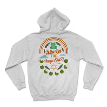 Load image into Gallery viewer, Who Let The Frogs Out Shirt, Jewish Holiday Funny Frog Plague Seder - Hoodie - White
