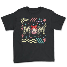 Load image into Gallery viewer, Cow Mom Shirt, Mother's Day Gift Funny Cow Lover Gift For Wife, Farm - Youth Tee - Black
