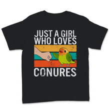 Load image into Gallery viewer, Sun Conure Shirt, Conure Mom Gift, Vintage Just A Girl Who Loves
