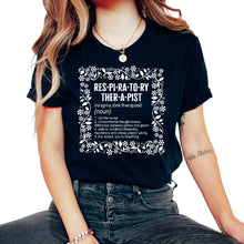 Load image into Gallery viewer, Respiratory Therapist Shirt, Respiratory Therapist Noun Definition - Unisex T-Shirt - Black
