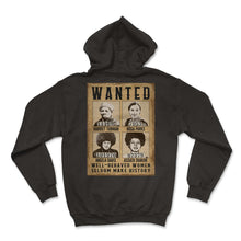 Load image into Gallery viewer, Black History Shirt, Harriet Tubman Angela Davis Wanted Women Tee, - Hoodie - Black
