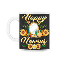 Load image into Gallery viewer, Happy Nowruz Shirt, Haft Seen Arrangement Gift, Iranian New Year, - 11oz Mug - Black on White
