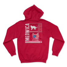 Load image into Gallery viewer, 4th Of July Shirt, Meowica USA Flag Sunglasses Cute Cat Lover - Hoodie - Red
