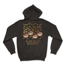 Load image into Gallery viewer, El Dia de Los Muertos Halloween Day of the Dead Pumpkin Sugar Skull - Hoodie - Black
