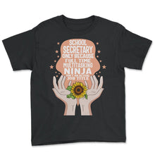 Load image into Gallery viewer, School Secretary Funny Shirt, Back To School Office Administrator - Youth Tee - Black
