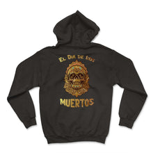 Load image into Gallery viewer, El Dia de Los Muertos Day of the Dead Sugar Skull Floral Flowers - Hoodie - Black
