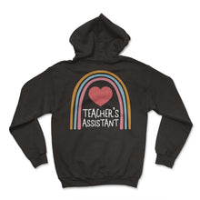 Load image into Gallery viewer, Teacher Shirt, Teacher's Assistant Rainbow Tee, Teacher's Day Gift - Hoodie - Black
