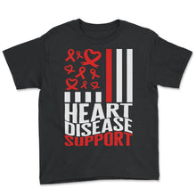 Load image into Gallery viewer, Heart Surgery Shirt, Heart Disease Support Tee, CHD Awareness Warrior - Youth Tee - Black
