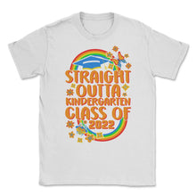 Load image into Gallery viewer, Kindergarten Shirt, Straight Outta Kindergarten Class Of 2022, Pre-K - Unisex T-Shirt - White
