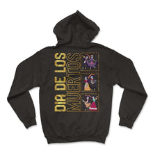 Load image into Gallery viewer, Dia De Los Muertos Shirt, Ballet Folklorico Sugar Skull Skeleton Tee, - Hoodie - Black
