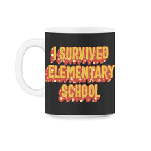 Load image into Gallery viewer, I Survived Elementary School Shirt, Vintage Graduation Gift End Of - 11oz Mug - Black on White
