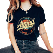 Load image into Gallery viewer, Amjad L'homme Le Mythe La Légende Humour T Shirt copy - Unisex T-Shirt - Black
