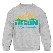 Load image into Gallery viewer, Oregon Kids' Crewneck Sweatshirt - heather gray
