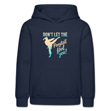 Load image into Gallery viewer, Ponytail Heavy Blend Youth Hoodie - navy
