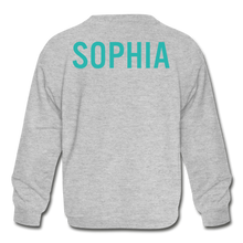 Load image into Gallery viewer, Water Ski Sophia Kids' Crewneck Sweatshirt - heather gray
